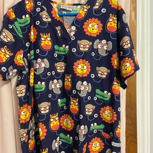 Pediatric Print Scrub Top